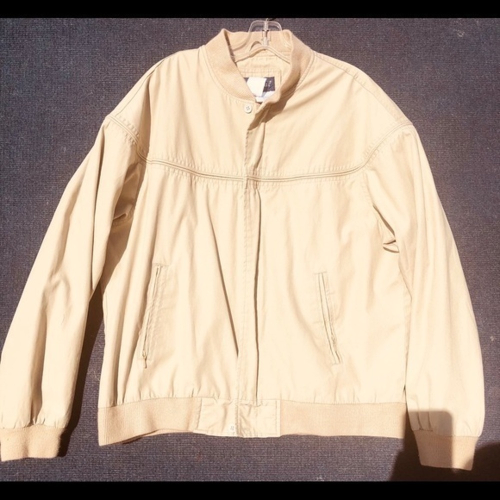 Men’s Vtg 50’s Jacket Gold Knit XL Raglan Sleeve
